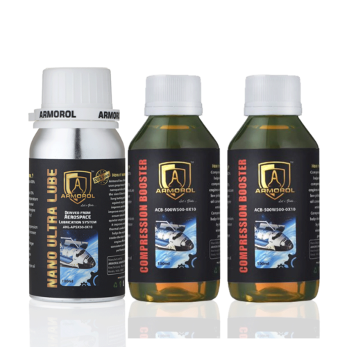 Armorol Nano Ultra Lube 100 ml + 200 ml Compression Booster  For Cars Up to 1500 cc  with High Oil Consumption