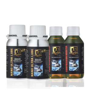 Armorol Nano Ultra Lube 200 ml + 2 Compression Booster  For Cars  Above 2800 cc with High Oil Consumption