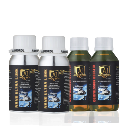 Armorol Nano Ultra Lube 200 ml + 2 Compression Booster  For Cars  Above 2800 cc with High Oil Consumption